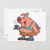 Cartoon für lustiges Party Postkarte (Vorne/Hinten)