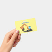 Cartoon für niedlich-orange-Bagger Ausweis (Handheld)