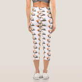 Cartoon für niedlich-orange-Bagger Capri Leggings (Rückseite)