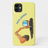 Cartoon für niedlich-orange-Bagger Case-Mate iPhone Hülle (Rückseite)