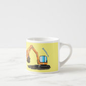 Cartoon für niedlich-orange-Bagger Espressotasse (Rechts)