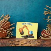 Cartoon für niedlich-orange-Bagger Fotoplatte (Seite)