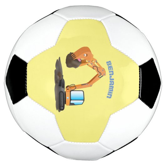 Cartoon für niedlich-orange-Bagger Fußball (Gedreht)