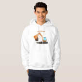 Cartoon für niedlich-orange-Bagger Hoodie (Vorne ganz)
