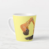 Cartoon für niedlich-orange-Bagger Milchtasse (Linke Ecke)