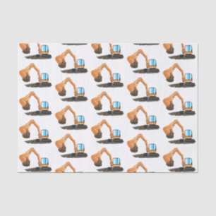 Cartoon für niedlich-orange-Bagger Seidenpapier