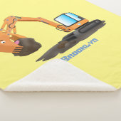 Cartoon für niedlich-orange-Bagger Sherpadecke (3/4)