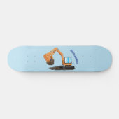Cartoon für niedlich-orange-Bagger Skateboard (Horizontal)