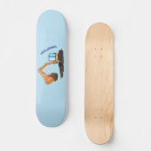 Cartoon für niedlich-orange-Bagger Skateboard (Vorderseite)