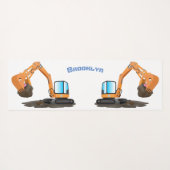 Cartoon für niedlich-orange-Bagger Yogamatte (Rückseite (Horizontal))