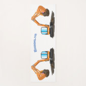 Cartoon für niedlich-orange-Bagger Yogamatte (Vorderseite)