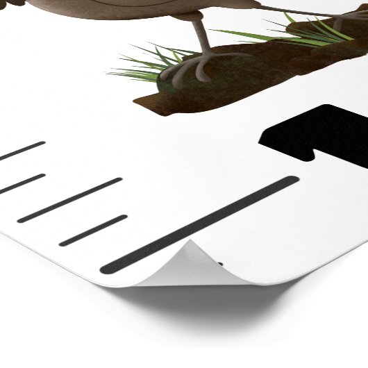 Cartoon für niedliche lustige Vögel Poster (Ecke)