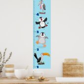 Cartoon für niedliche lustige Vögel Poster (Küche)