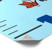 Cartoon für niedliche lustige Vögel Poster (Ecke)