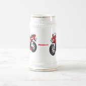 Cartoon für niedliche Motorräder Bierglas (Mittel)