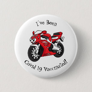 Cartoon für niedliche Motorräder Button