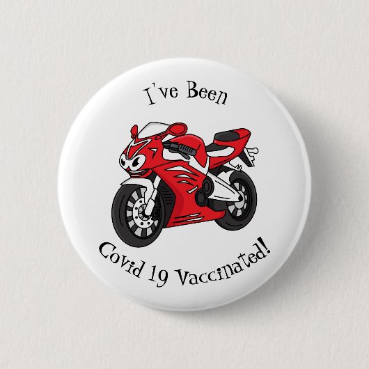 Cartoon für niedliche Motorräder Button (Vorderseite)