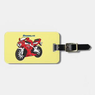 Cartoon für niedliche Motorräder Gepäckanhänger