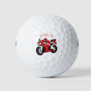 Cartoon für niedliche Motorräder Golfball