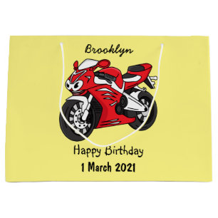 Cartoon für niedliche Motorräder Große Geschenktüte