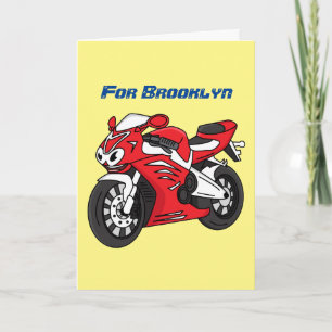 Cartoon für niedliche Motorräder Karte