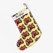 Cartoon für niedliche Motorräder Kleiner Weihnachtsstrumpf (Rückseite (Hängend))