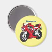 Cartoon für niedliche Motorräder Magnet (Vorderseite/Rückseite)