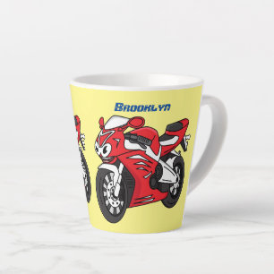 Cartoon für niedliche Motorräder Milchtasse
