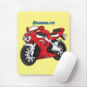 Cartoon für niedliche Motorräder Mousepad (Mit Mouse)