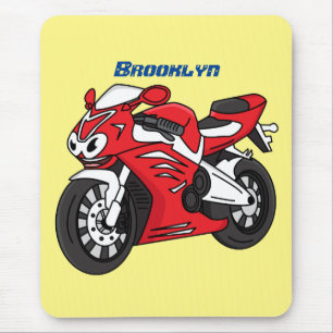 Cartoon für niedliche Motorräder Mousepad
