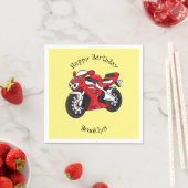 Cartoon für niedliche Motorräder Serviette (Beispiel)
