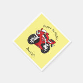 Cartoon für niedliche Motorräder Serviette (Ecke)