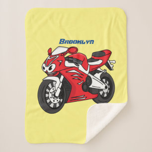 Cartoon für niedliche Motorräder Sherpadecke