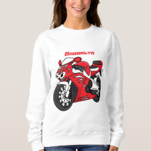 Cartoon für niedliche Motorräder Sweatshirt