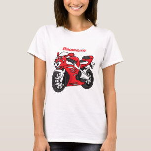 Cartoon für niedliche Motorräder T-Shirt