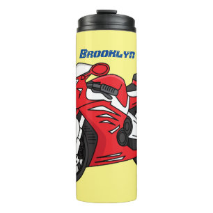 Cartoon für niedliche Motorräder Thermosbecher