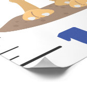 Cartoon für niedliche Safari-Tiere Poster (Ecke)