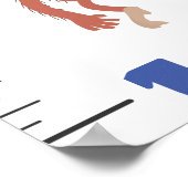 Cartoon für niedliche Safari-Tiere Poster (Ecke)