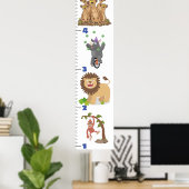 Cartoon für niedliche Safari-Tiere Poster (Heimbüro)