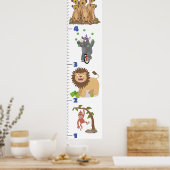 Cartoon für niedliche Safari-Tiere Poster (Küche)