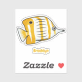 Cartoon für niedliche Schmetterlinge Aufkleber (Blatt)