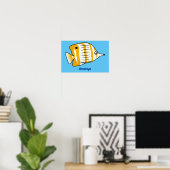 Cartoon für niedliche Schmetterlinge Poster (Heimbüro)