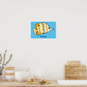 Cartoon für niedliche Schmetterlinge Poster (Küche)