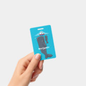 Cartoon für niedliche Wale und Segelboote Ausweis (Handheld)