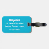 Cartoon für niedliche Wale und Segelboote Gepäckanhänger (Rückseite horizontal)