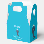 Cartoon für niedliche Wale und Segelboote Geschenkschachtel (Geöffnet)