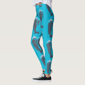 Cartoon für niedliche Wale und Segelboote Leggings (Links)