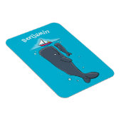 Cartoon für niedliche Wale und Segelboote Magnet (Rechte Seite)