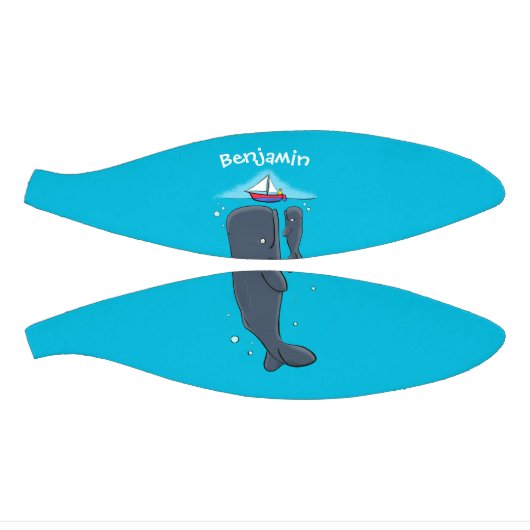 Cartoon für niedliche Wale und Segelboote Mini Basketball (Panele)