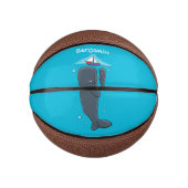 Cartoon für niedliche Wale und Segelboote Mini Basketball (Vorderseite)